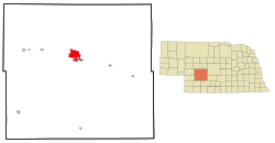 Lincoln County Nebraska Incorporated and Unincorporated areas North Platte Highlighted